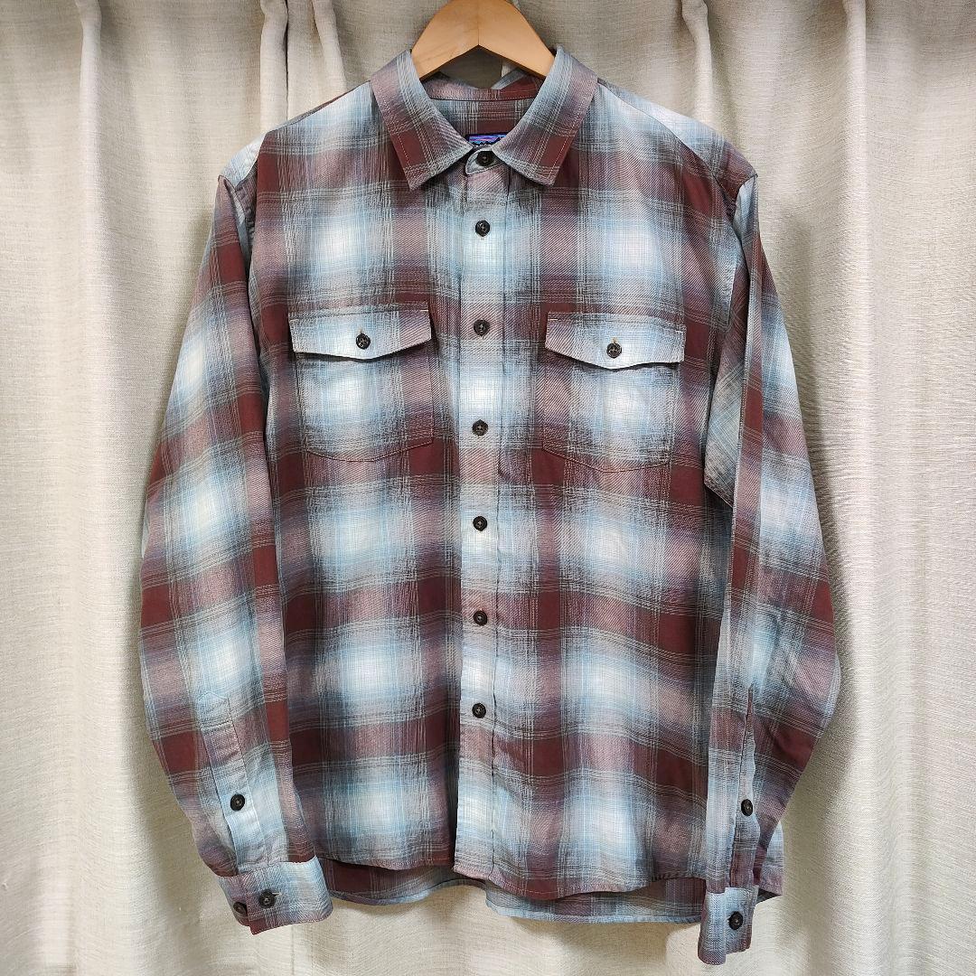 パタゴニア バックショットシャツ オンブレチェック M 53856 レッド系