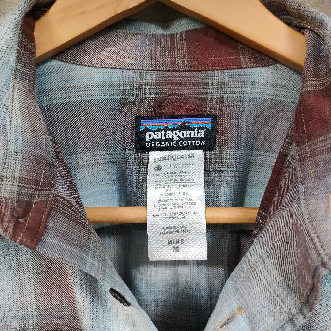 パタゴニア バックショットシャツ オンブレチェック M 53856 レッド系