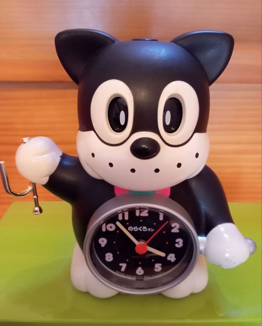 のらくろクン アラーム付き 目覚まし時計 昭和レトロ 【時計が動きませ