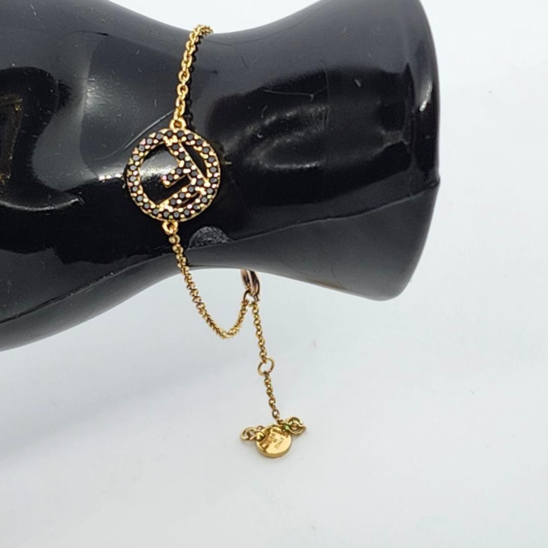 FENDI エフイズフェンディブレスレット GP×カラーストーン ゴールド