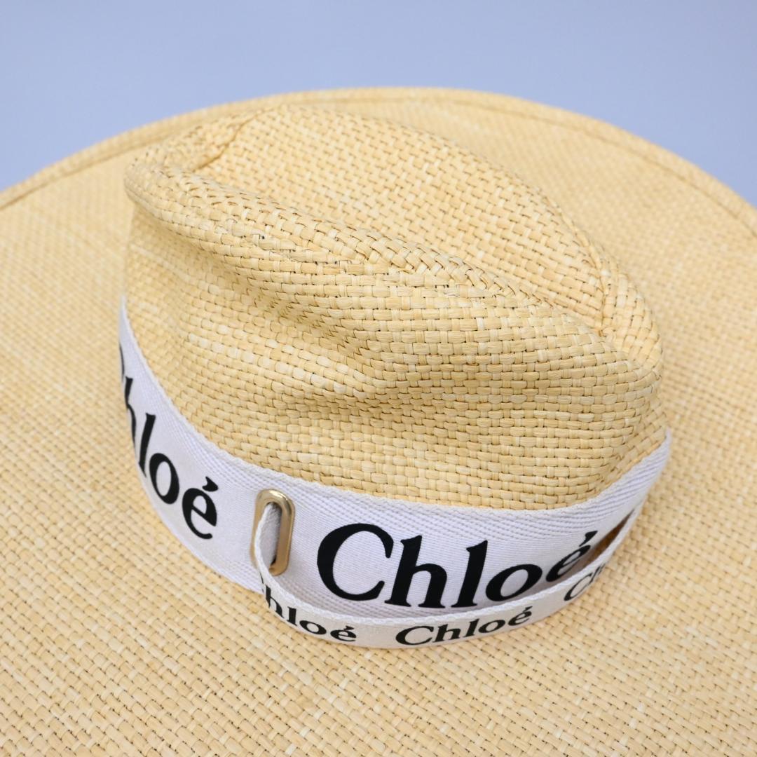 □ 45979☆Chloe クロエ 帽子 ラフィア ハット 麦わら帽子 - メルカリ