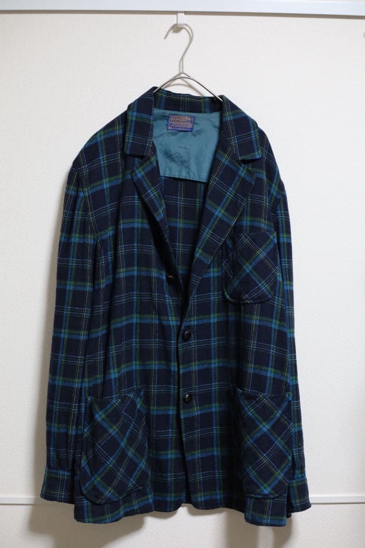 Pendleton チェック柄 ウールジャケット 中古・古着通販】PENDLETON (ペンドルトン) 70s チェック柄 3Bウール