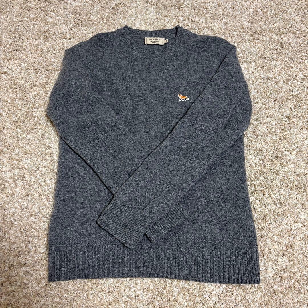 MAISON KITSUNÉ グレーセーター XS ウール - メルカリ