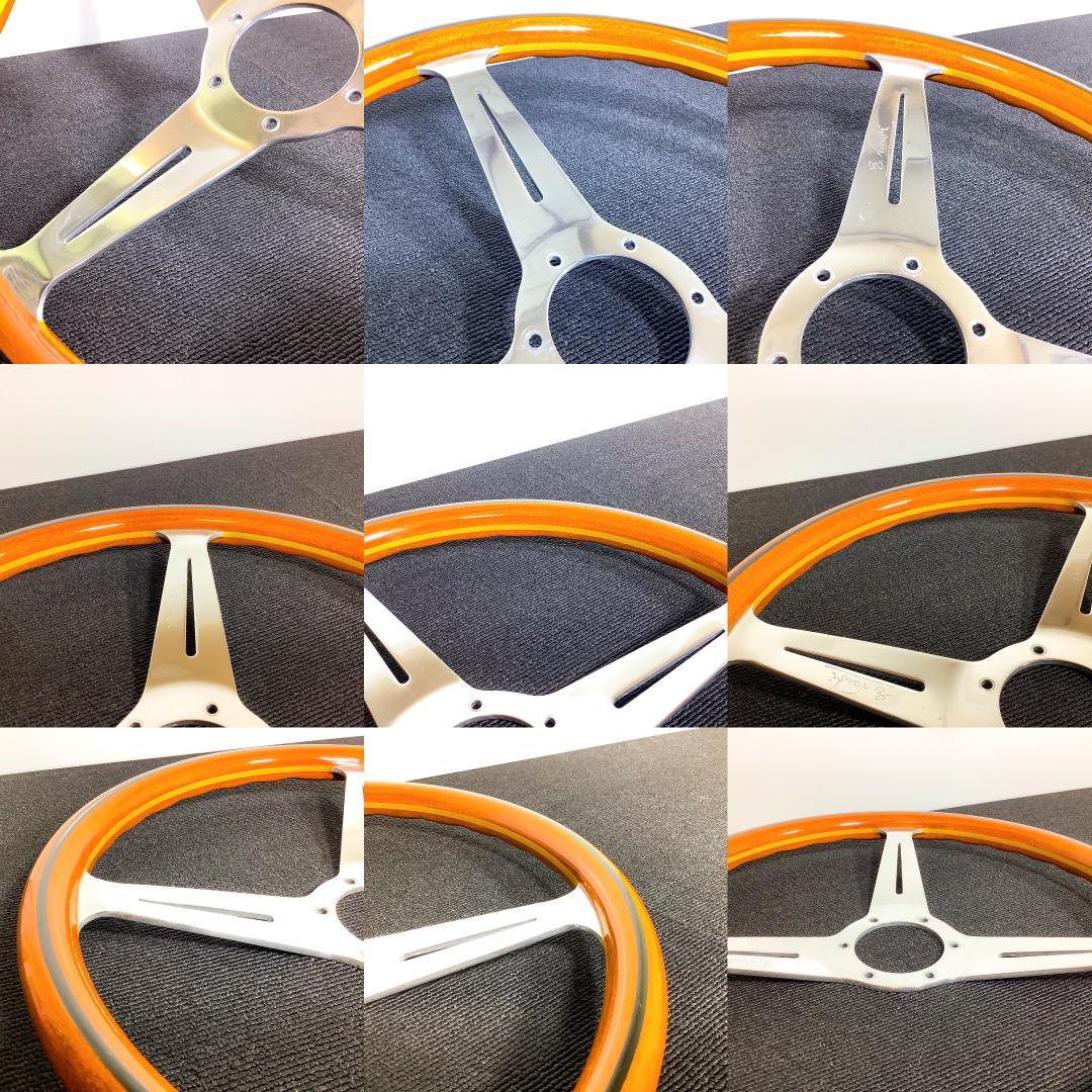 美品 ナルディ クラシック ウッドステアリング ポリッシュスポーク 36.5φ