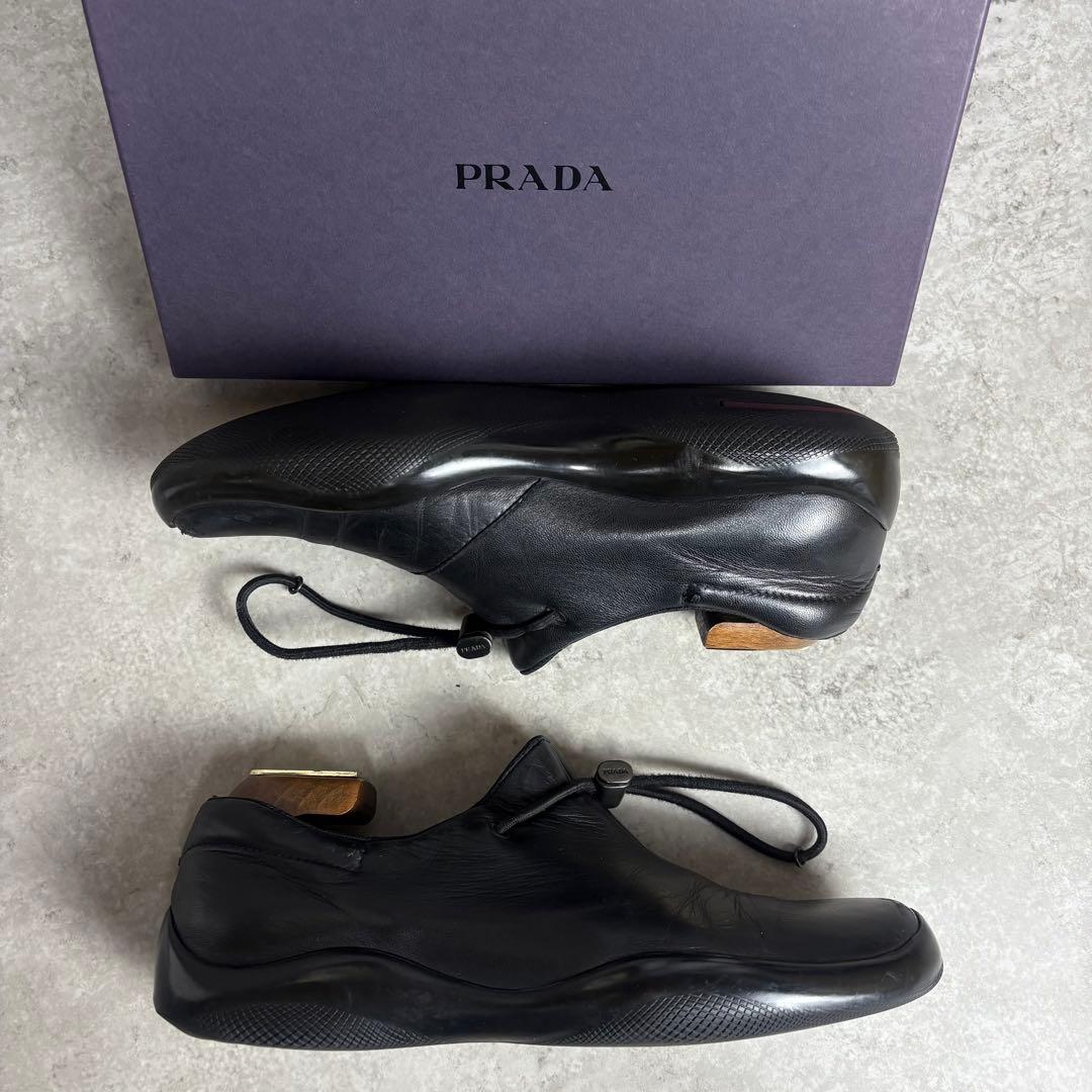プラダスポーツ アーカイブ 90s 00s レザー スニーカー 7 1/2 黒