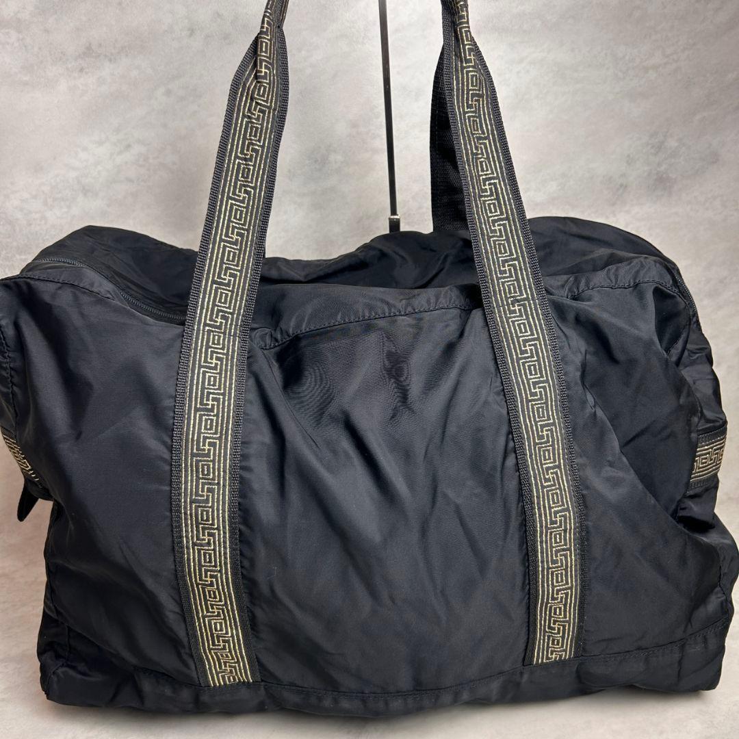 希少】VERSACE 90s メデューサ ナイロン ボストンバッグ ブラック