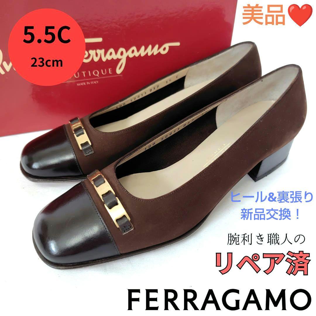 ✨️腕利き職人のリペア済✨️美品❤箱付【フェラガモ】3連ヴァラ