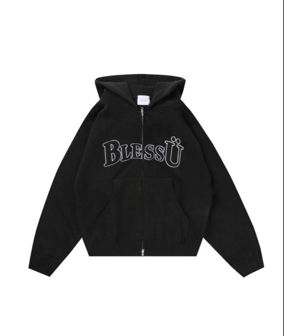 ブレスユー ジップパーカー ブラック M BlessU [最終値下げ] - メルカリ