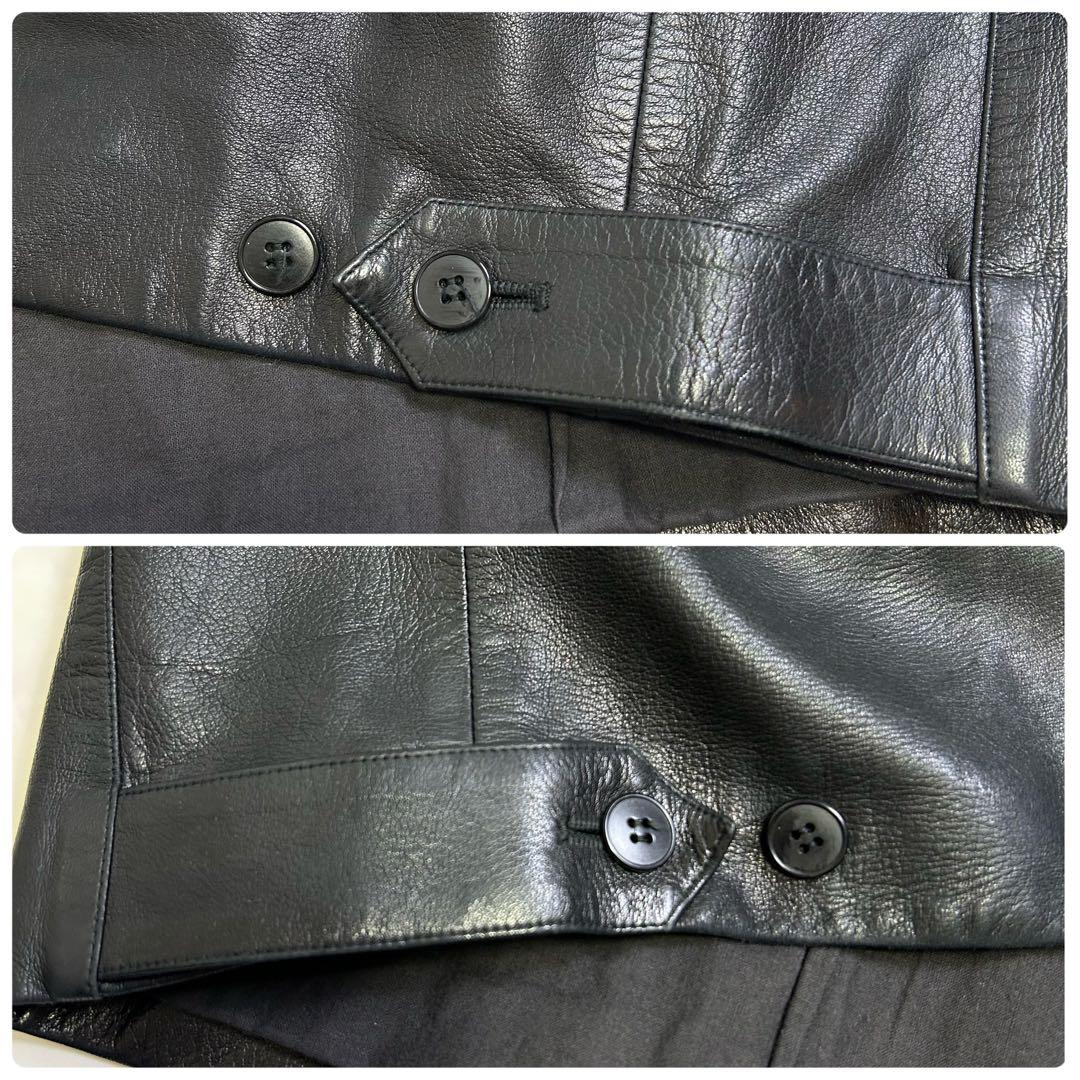 90s】仏製 アニエスベーオム レザー ドリズラージャケット 黒 riri