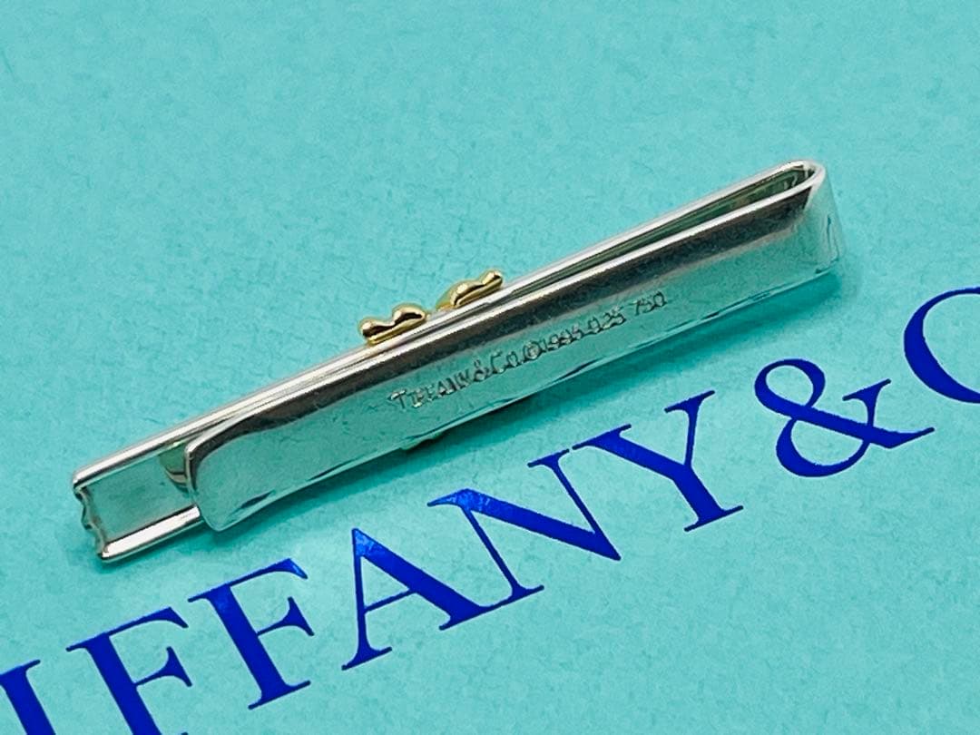 c678 美品 ティファニー 1995シグネチャー ネクタイピン 750/925