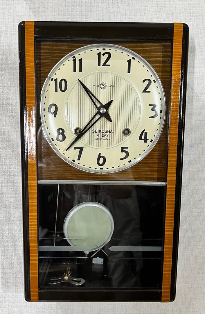 SEIKOSHA精工舎 14Day振り子時計ゼンマイ掛け時計柱時計ボンボン時計