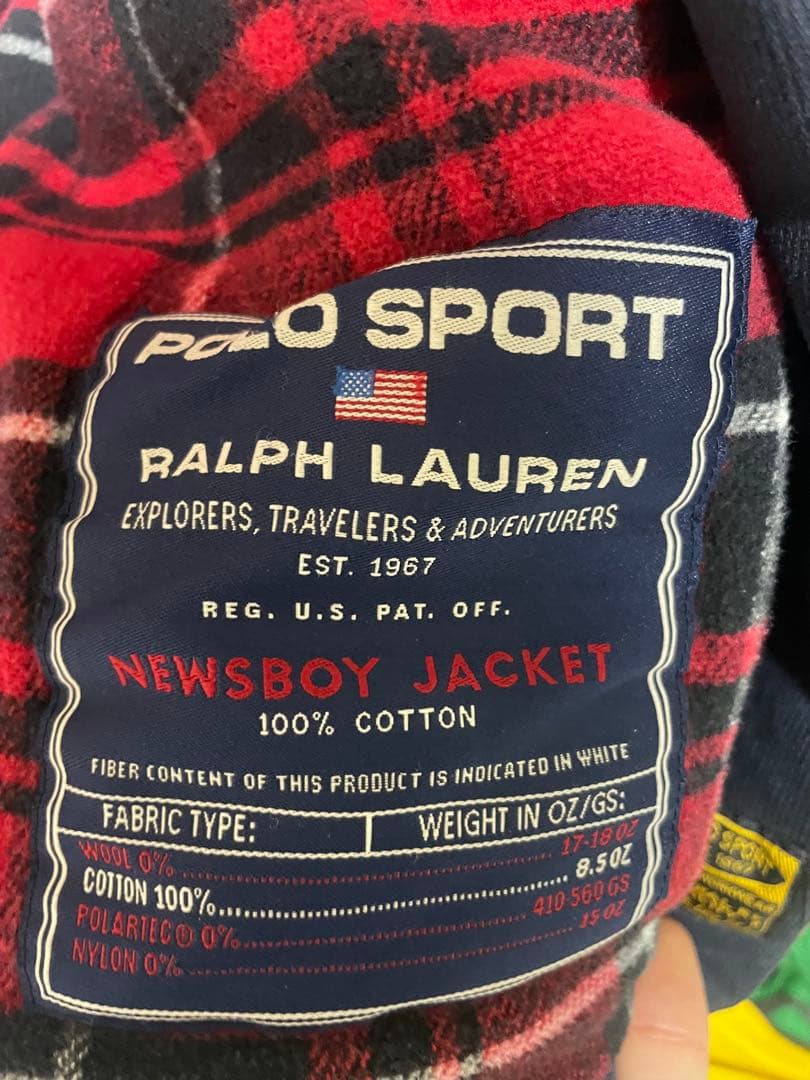 希少】90's POLO SPORT フライト ニュースボーイジャケット - メルカリ