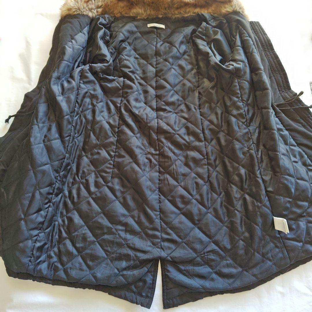 平成00sダークコアy2k RESISTミリタリーモッズコートファーサイド