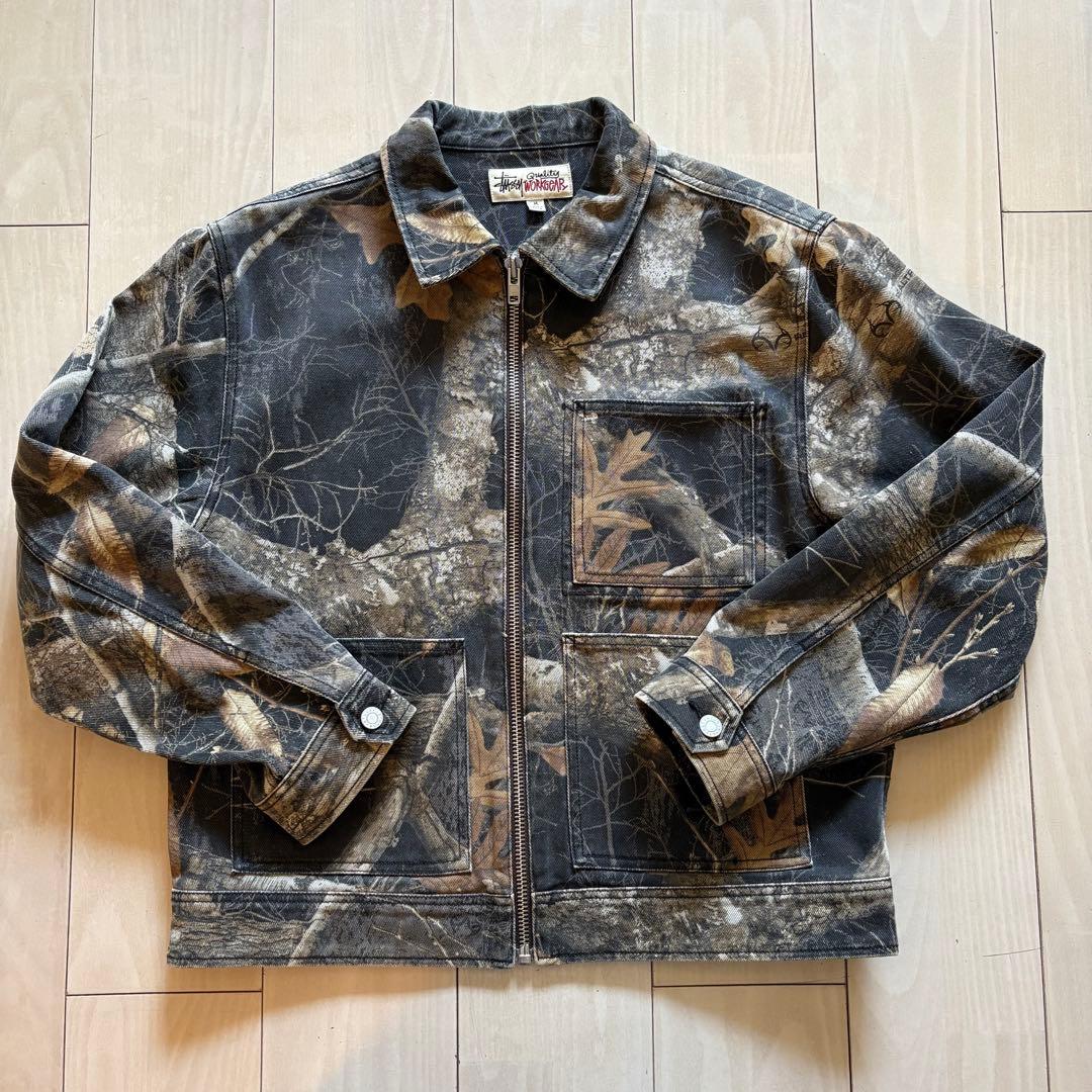 早い者勝ち】STUSSY リアルツリー カモフラ ワークジャケット M - メルカリ