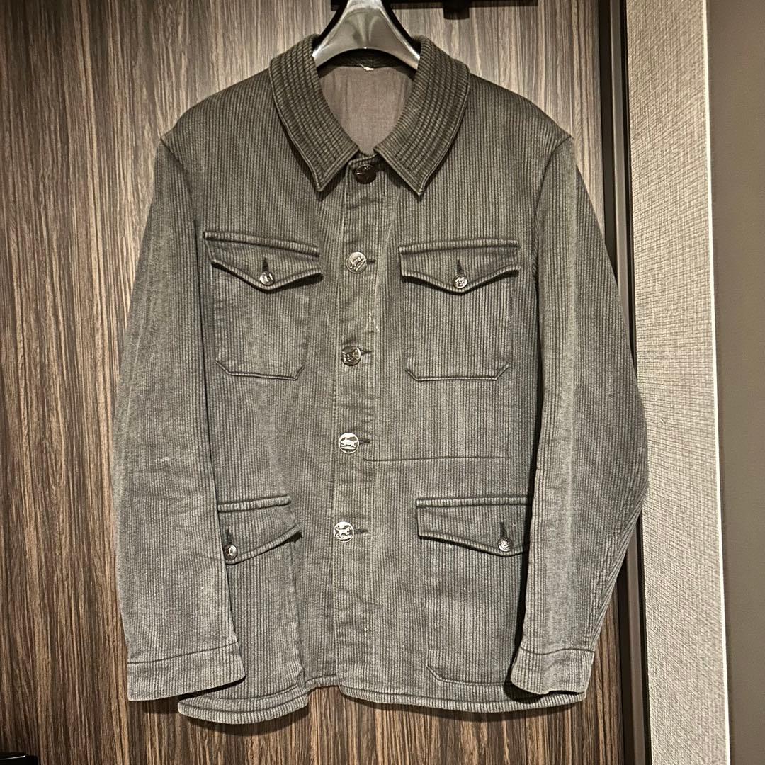 ハンティングジャケット 40s フレンチヴィンテージ コットンピケ グレー 40's】French Vintage Gray Cotton Pique Hunting Jacket 