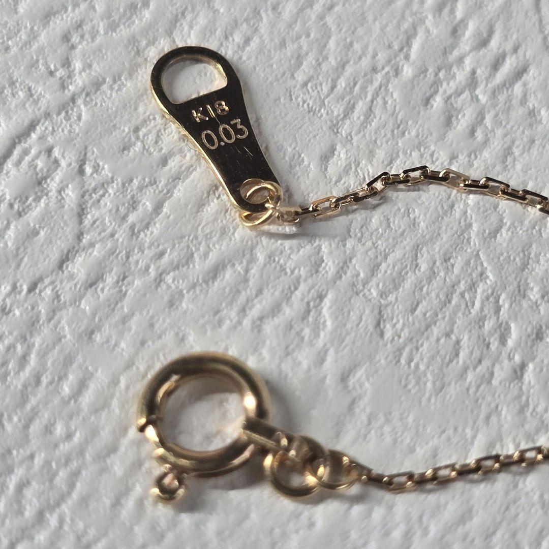 アガット agete クロスブレスレット ダイヤモンド 0.03ct K18