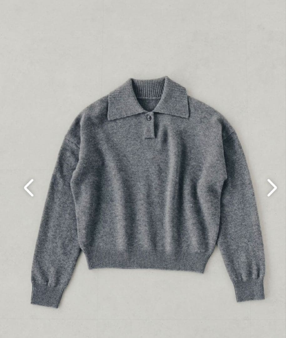 お値下げ 北欧暮らしの道具店 グレー ポロネックニット 長袖