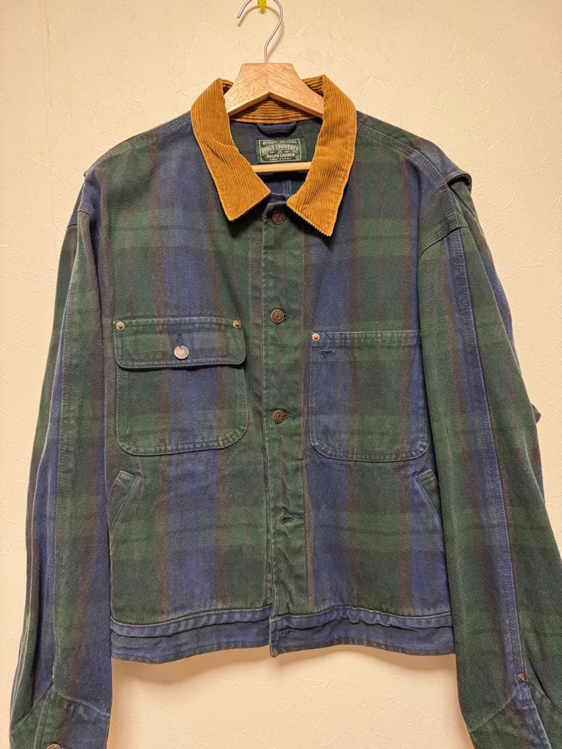 vintage Polo CountryRalphLaurenジャケット usa 1990s Ralph Lauren Polo Country Blanket Lined Denim Chore Jacket