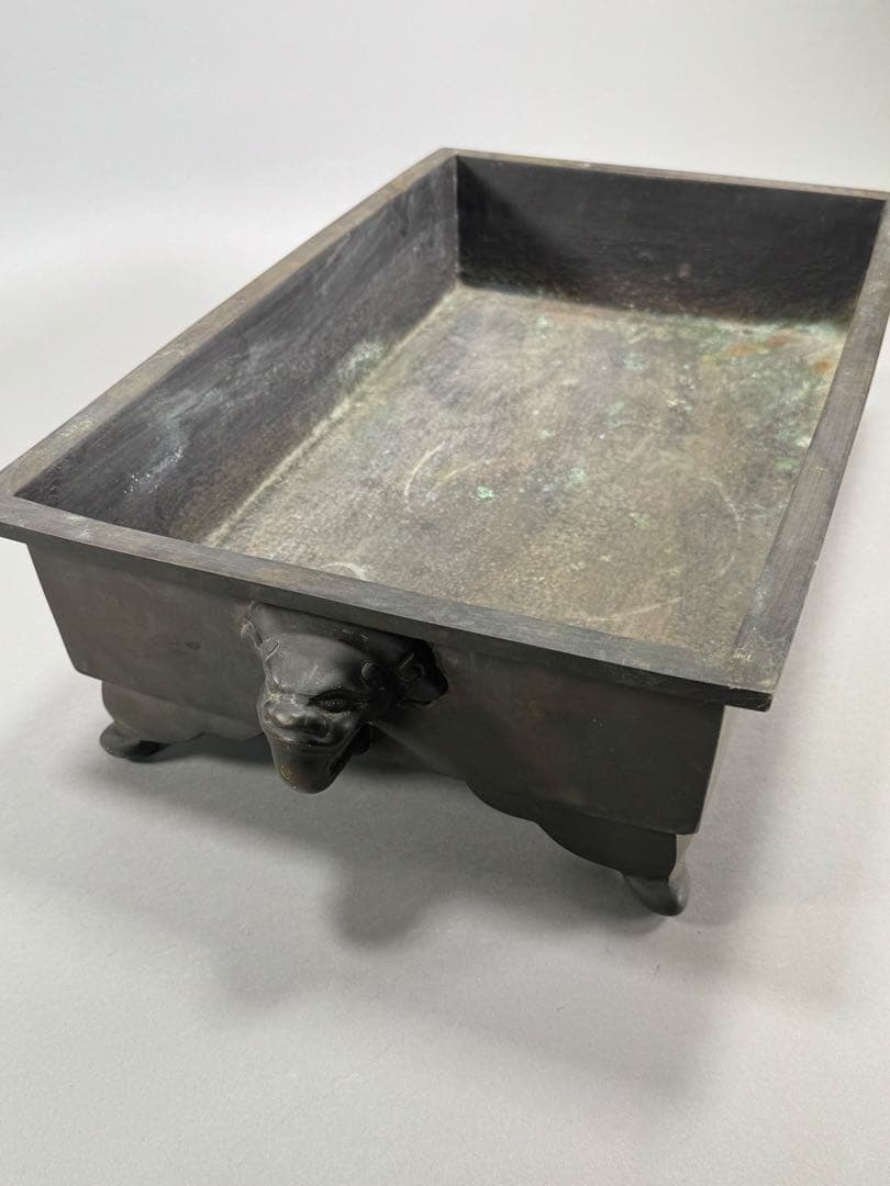 銅水盤 いけばな 池坊 古流 小原流 銅製華道具 重さ6.3kg 水漏れ