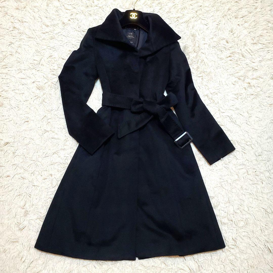 23区 カシミア100％ 黒ロングコート ベルト付き 38 Mサイズ - メルカリ