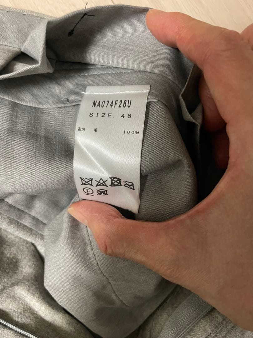 美品】リングヂャケットナポリ 5ポケットトラウザーズ グレージュ 46