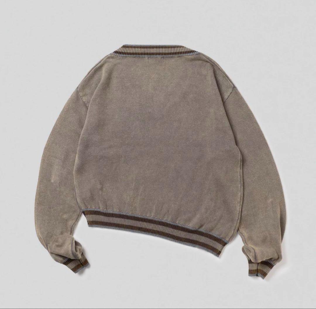 HIROKI TSUZUKI V neck slanting sweater