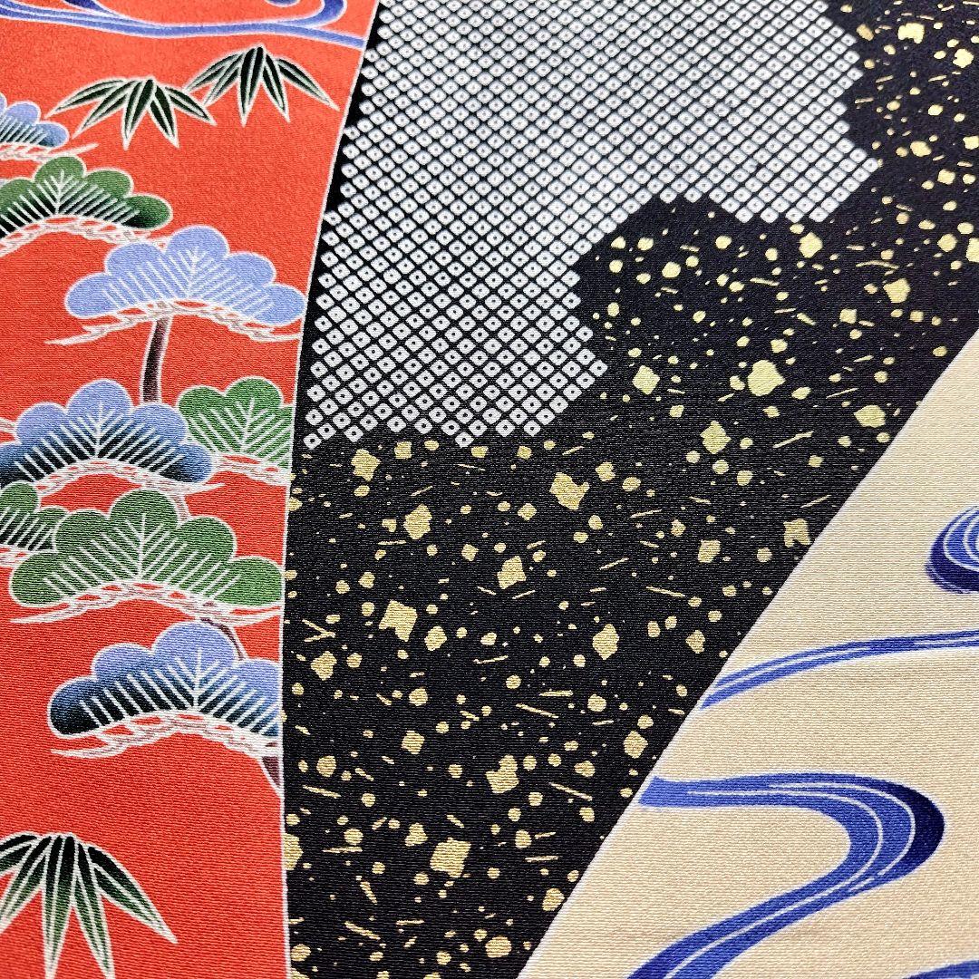 振袖フルセット(7点)・高級古典柄・友禅染め・箔散らし・金彩加工