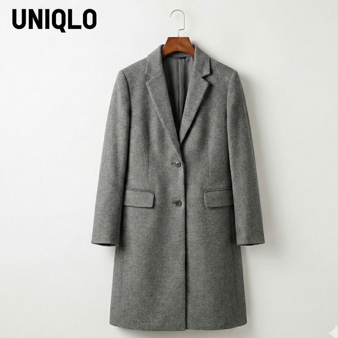 美品】ユニクロ ウールカシミヤチェスターコート ロングコート