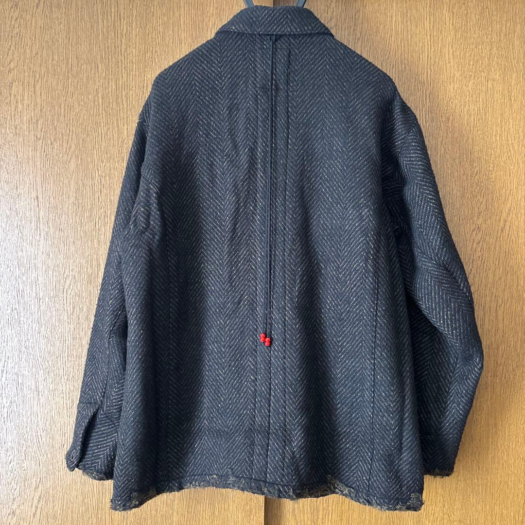新品】ANCELLMダメージウールヘリンボーン カバーオール25AW 完売