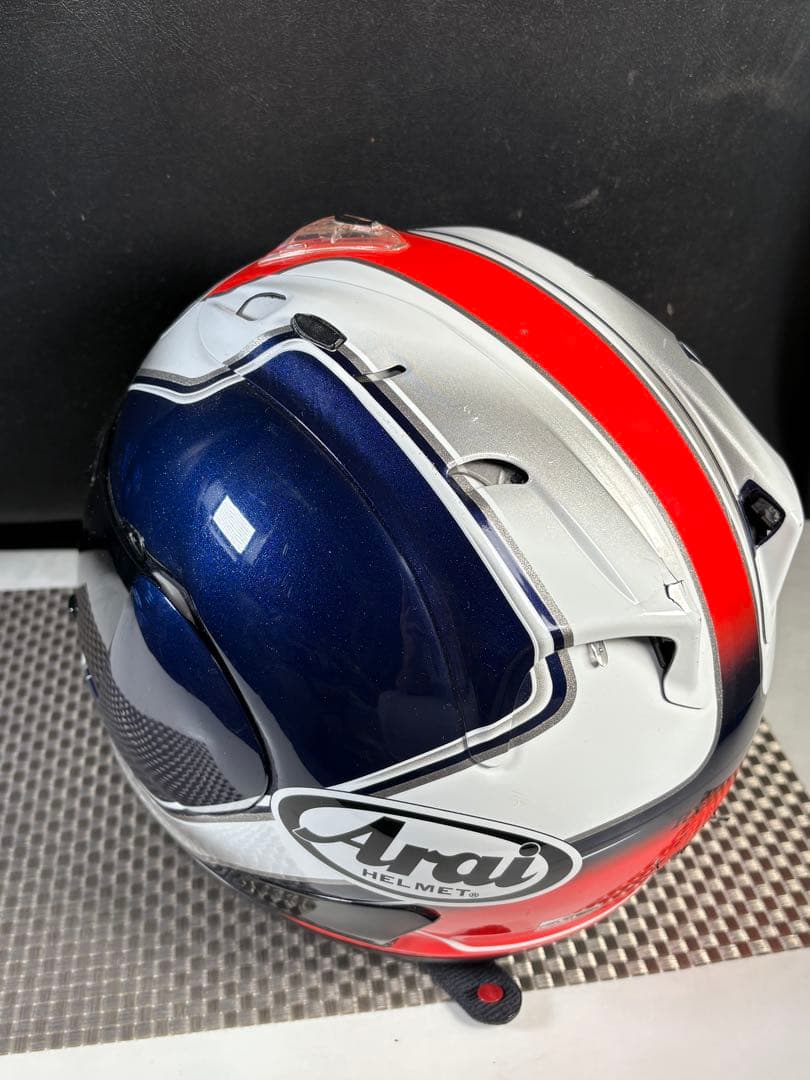 C057 Arai フルフェイスヘルメット 青/赤/銀　57.58cm