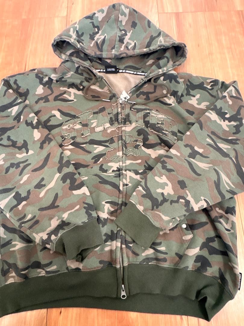 STARTER 迷彩 ダブルジップパーカー - メルカリ