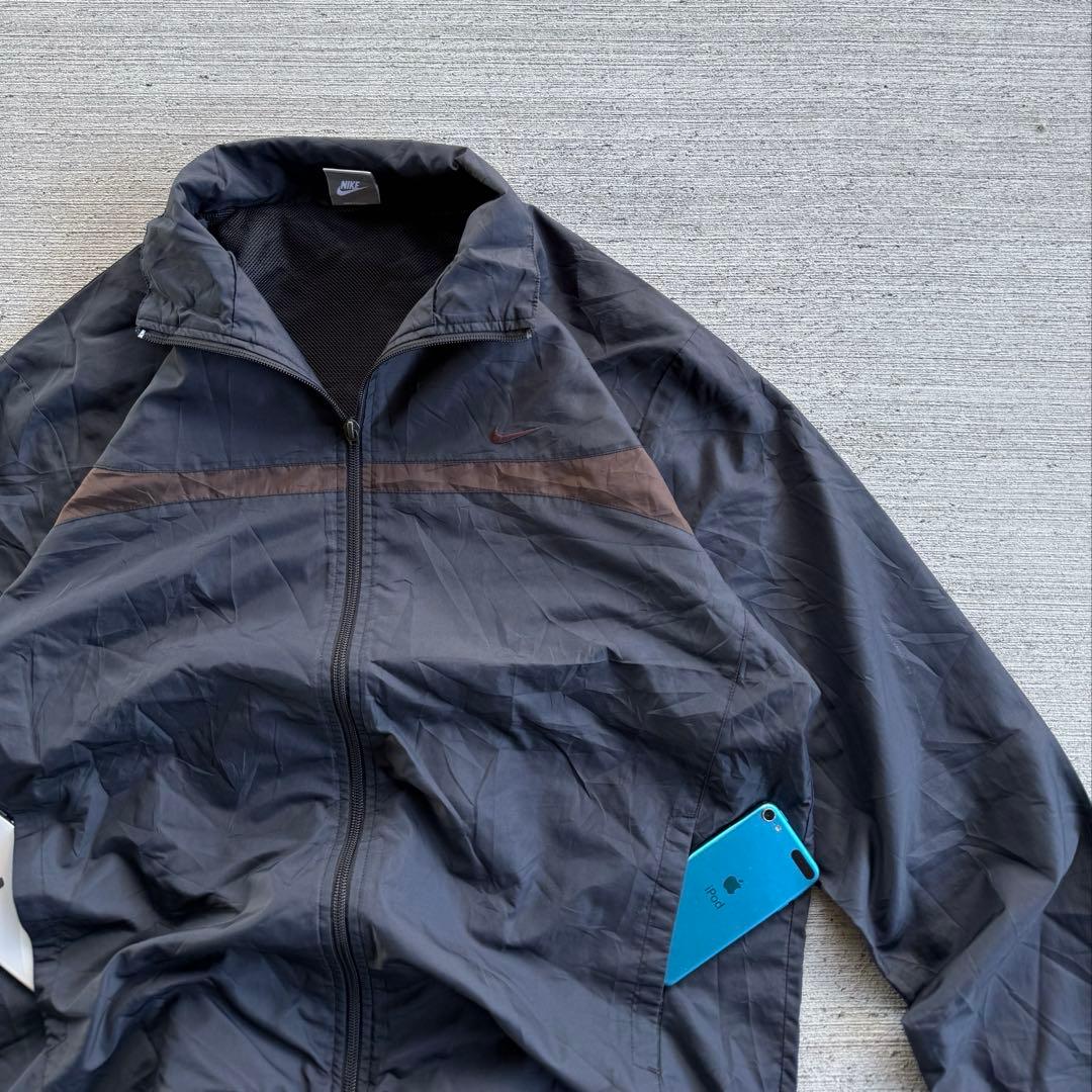 00s nike nylon tech jacket ジップジャケット 刺繍ロゴ - メルカリ