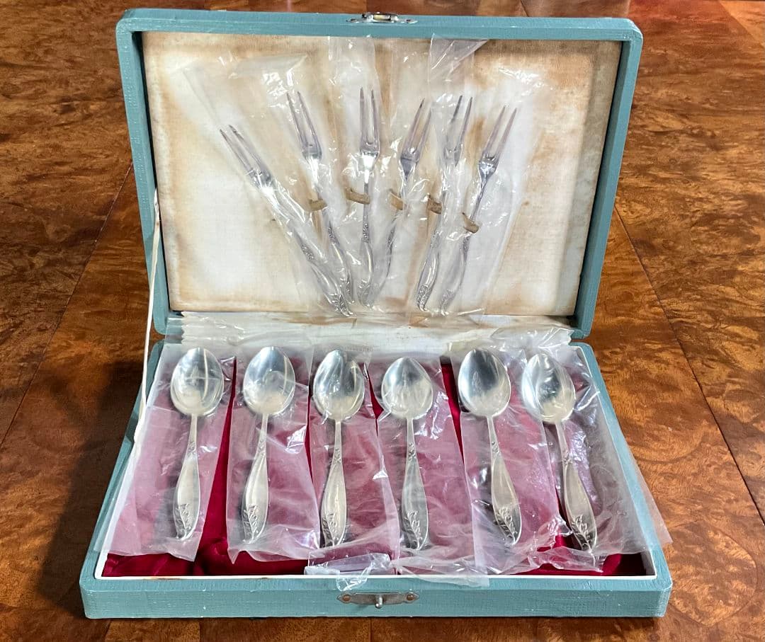 カトラリーセット スプーン6本 フォーク6本 銀製 シルバー850 126g