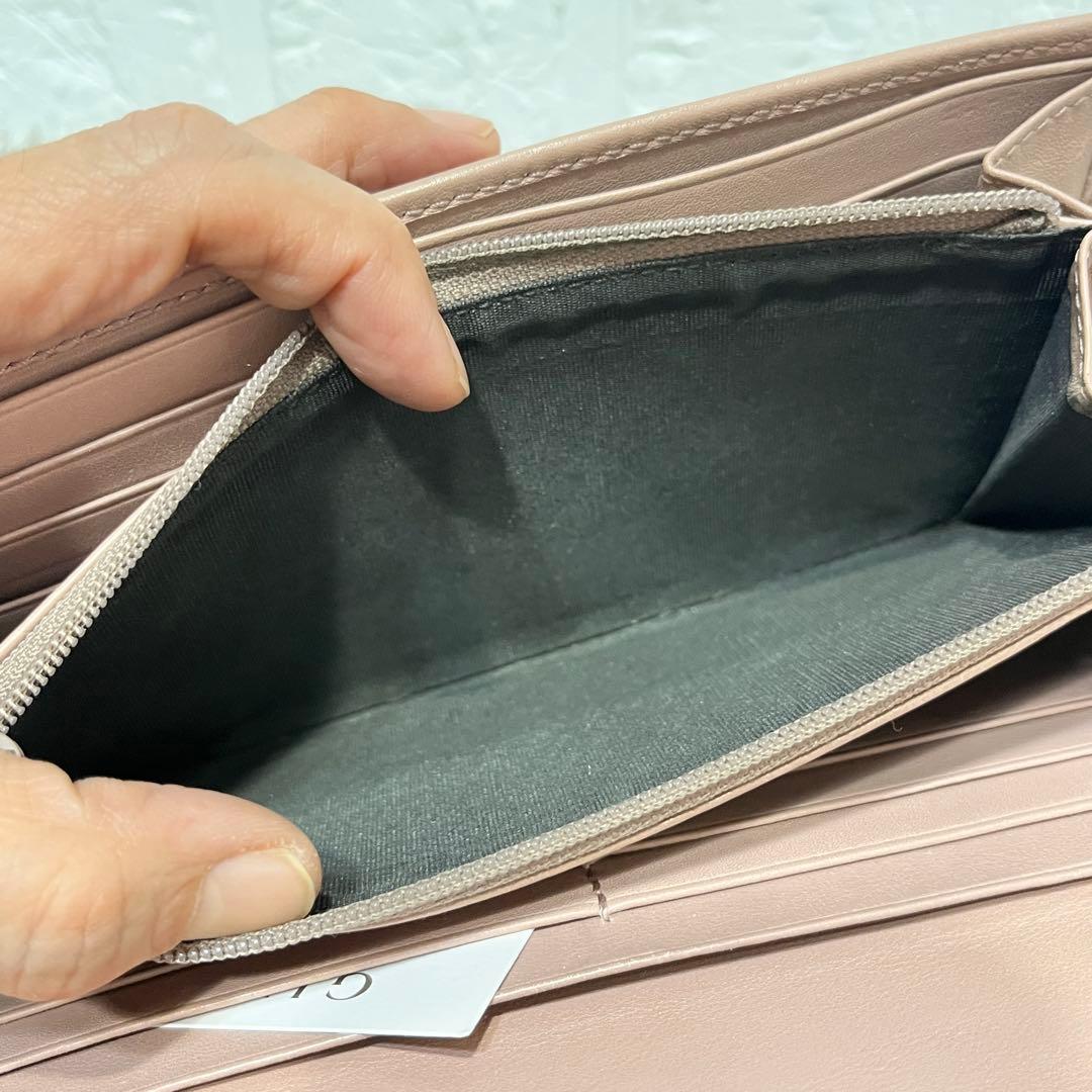 美品✨GUCCI マイクロシマ くすみピンクベージュ インターロッキング