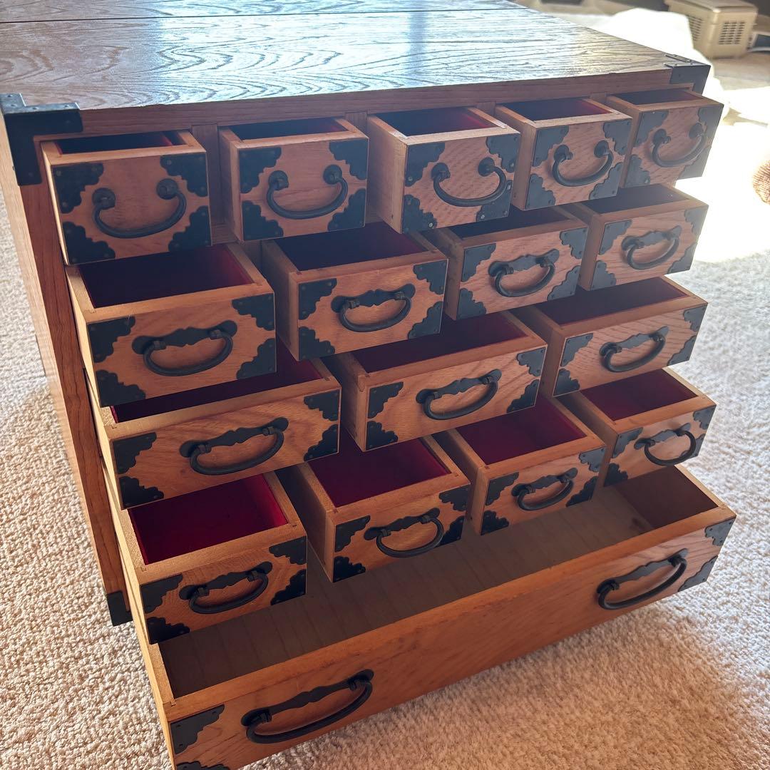 レトロ調 薬箪笥 薬箱 引き出し17杯和箪笥 - メルカリ