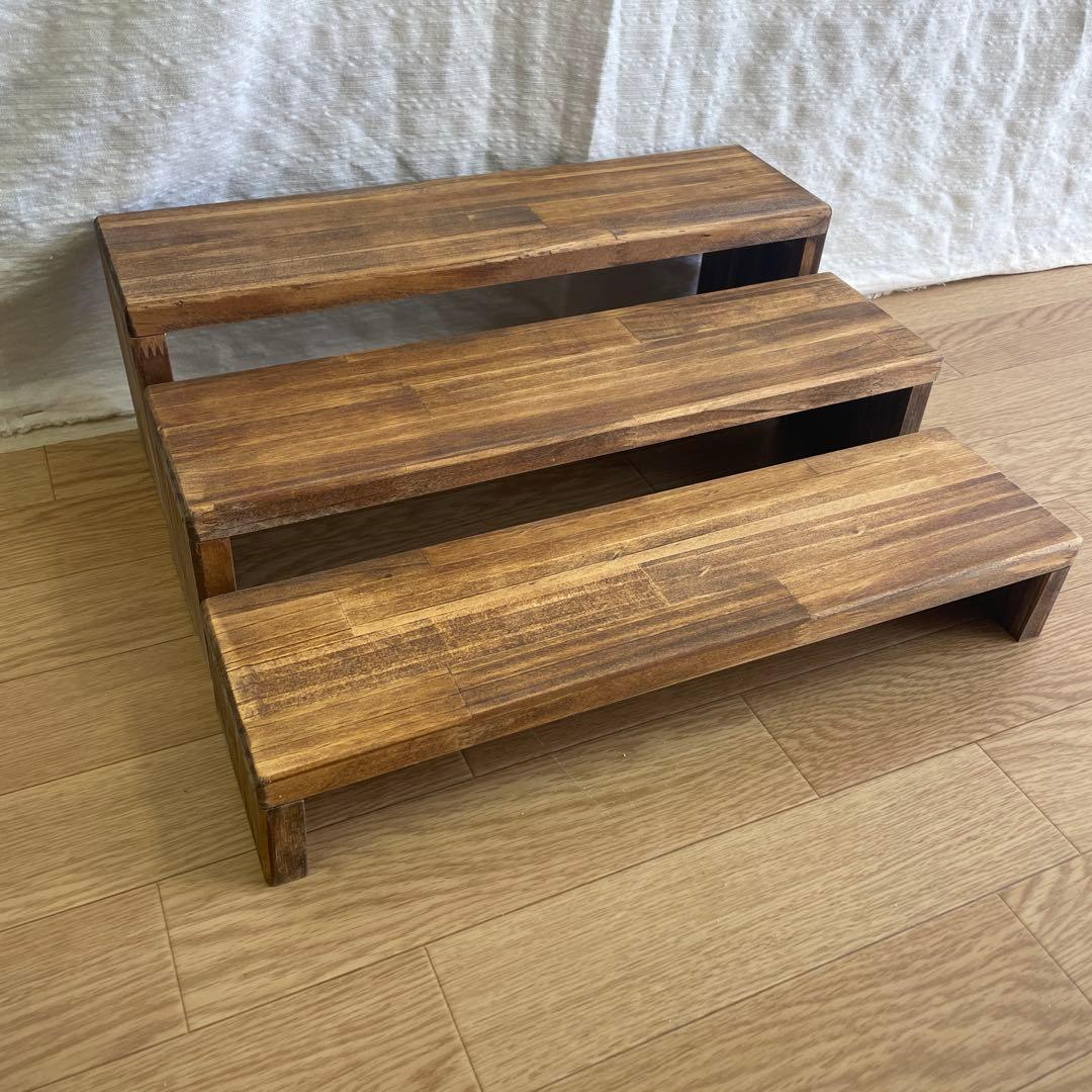 折りたたみコの字ラック横幅45cm 3点セット】 ダークウォルナット