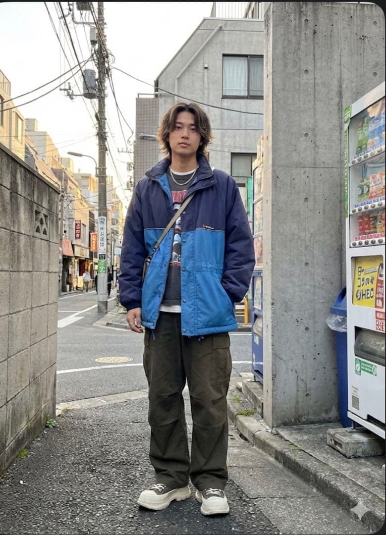 449 希少 80s ヴィンテージ バーグハウス 中綿ジャケットバイカラー