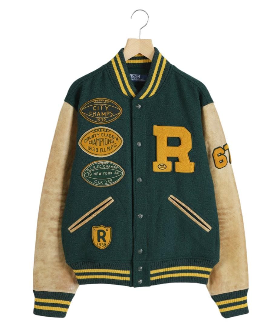 ポロラルフローレン スタジャン レターマンジャケット VARSITY JKT