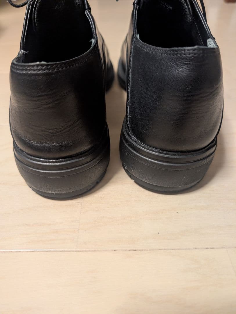 wws ボーダレス本革シューズ ブラック 26.5cm