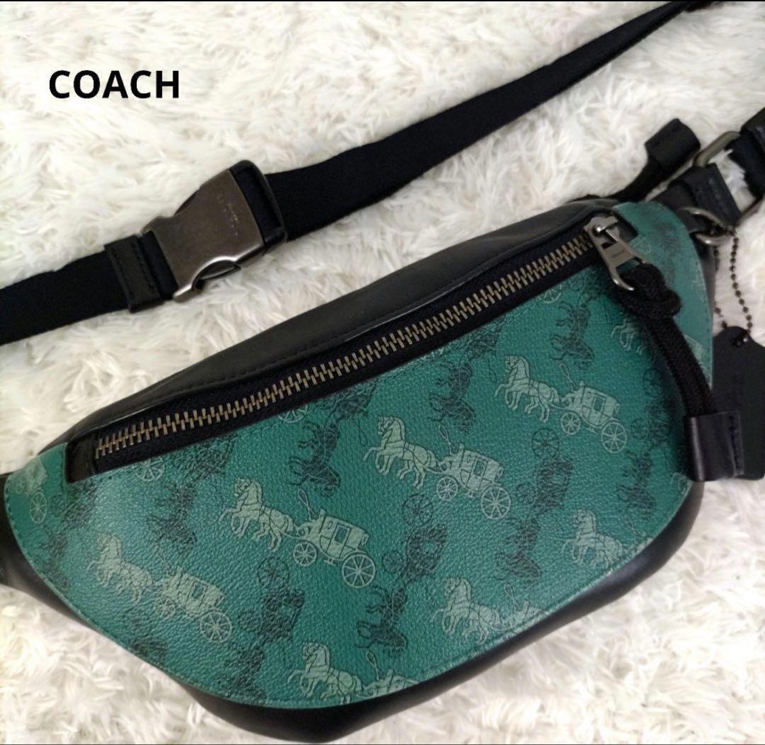 COACH ボディバッグ ホース&キャリッジ PVC グリーン コーチ COACH バッグ （グリーン） -waja bazar - 海外ファッション