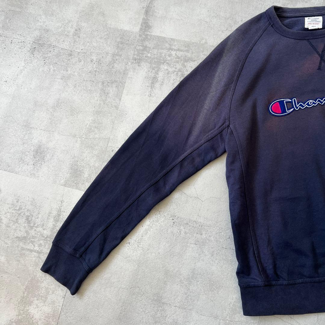 一点Boro 鬼フェード ボロ スウェット 褪色 ナス紺 ラグランスリーブ