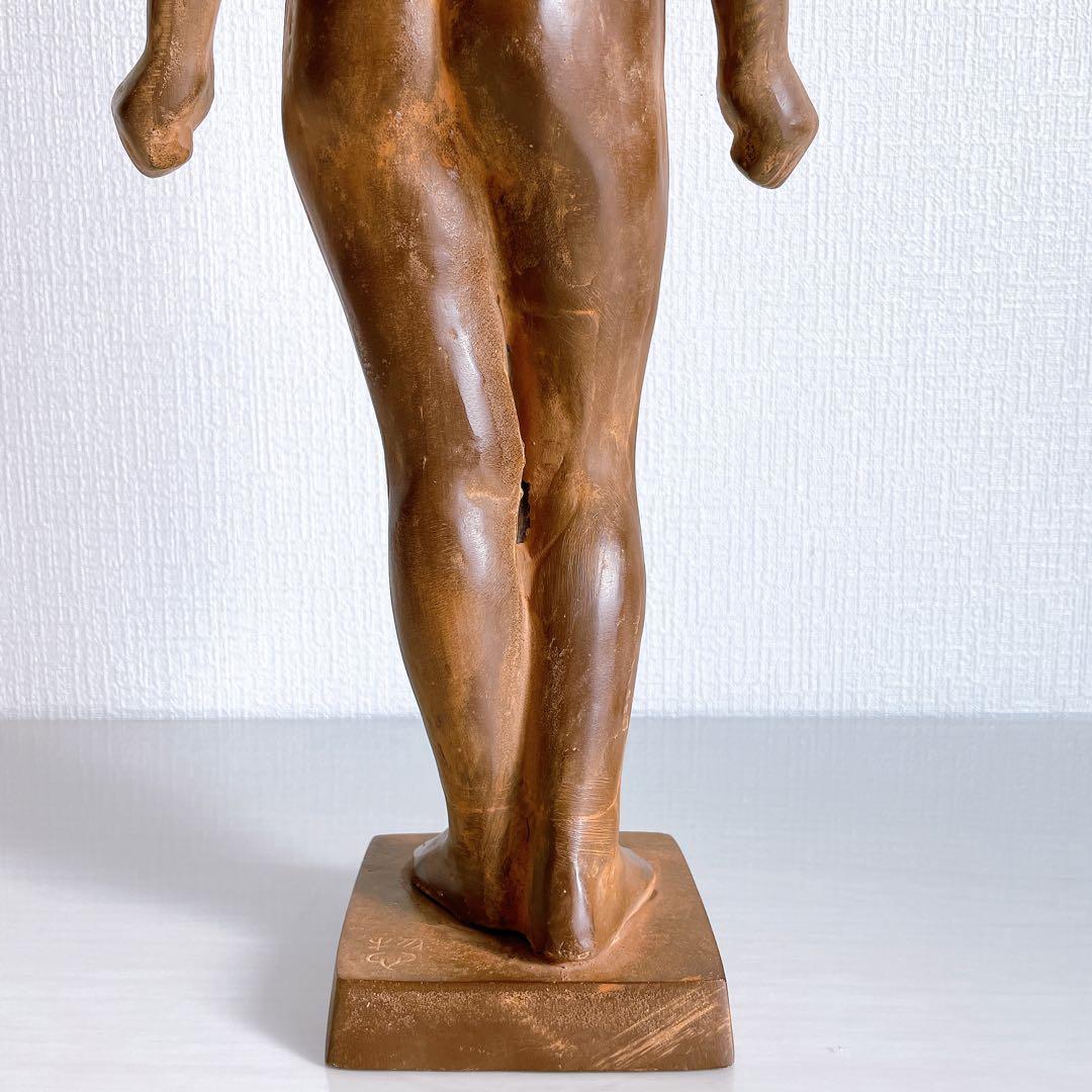 真作 三枝惣太郎 裸婦像 鉄製 ブロンズ像 在銘 女性像 美人像 彫刻