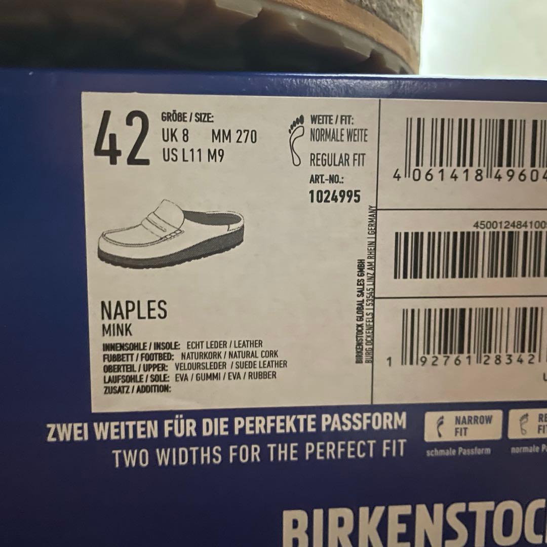 BIRKENSTOCK NAPLES レギュラー幅 42 27.0cm