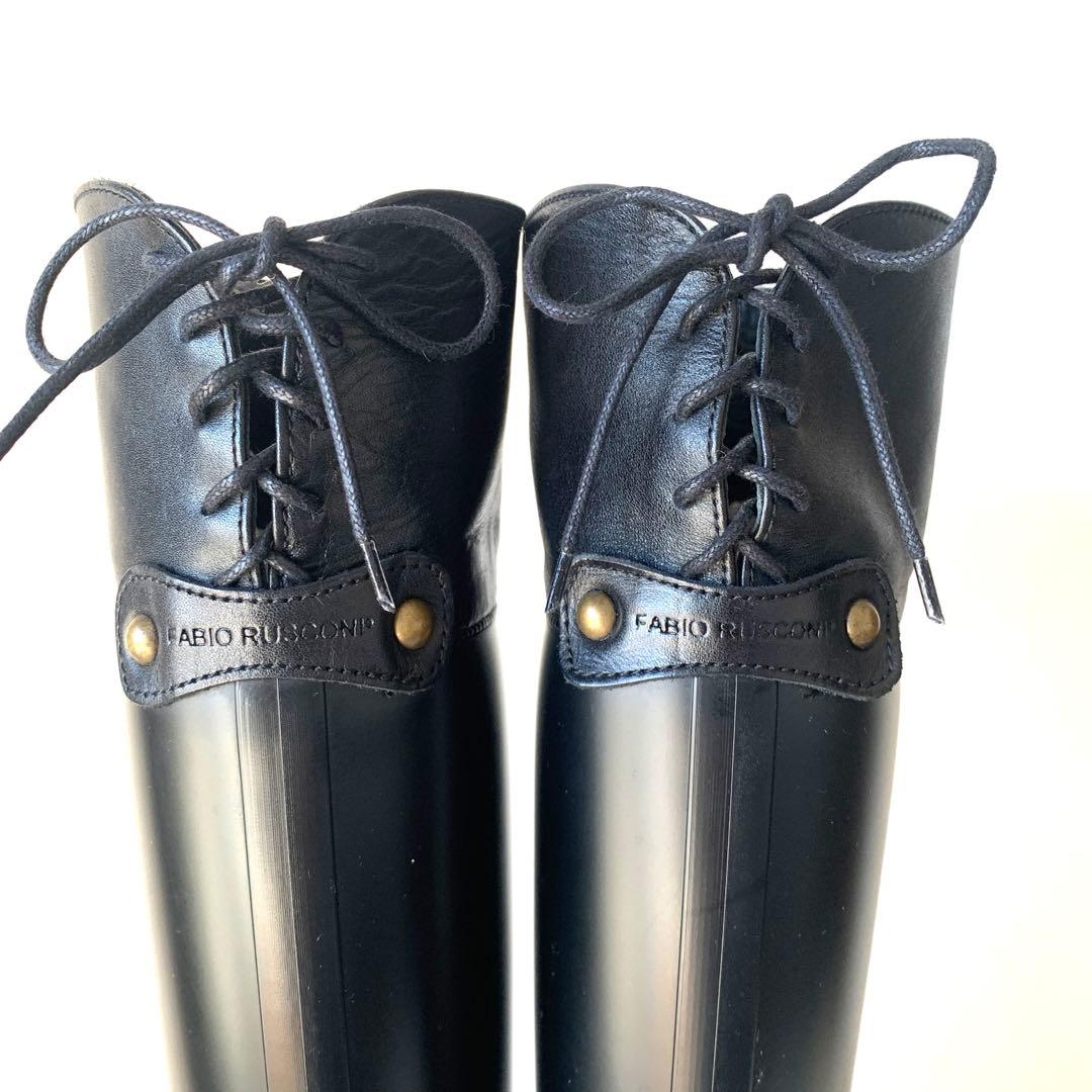 美品]レインブーツ FABIO RUSCONI [38] レザー イタリア製 - メルカリ