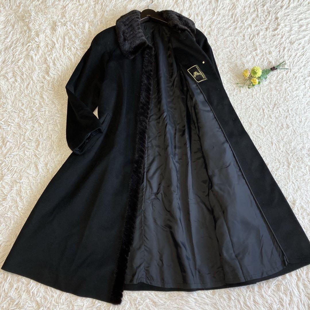 ◎極美品 カシミヤコート ロングコート高級ミンクファー 2way 取り外し可能1 楽天市場】高級 SAGA ミンク ファー ロング コート ダークブラウン
