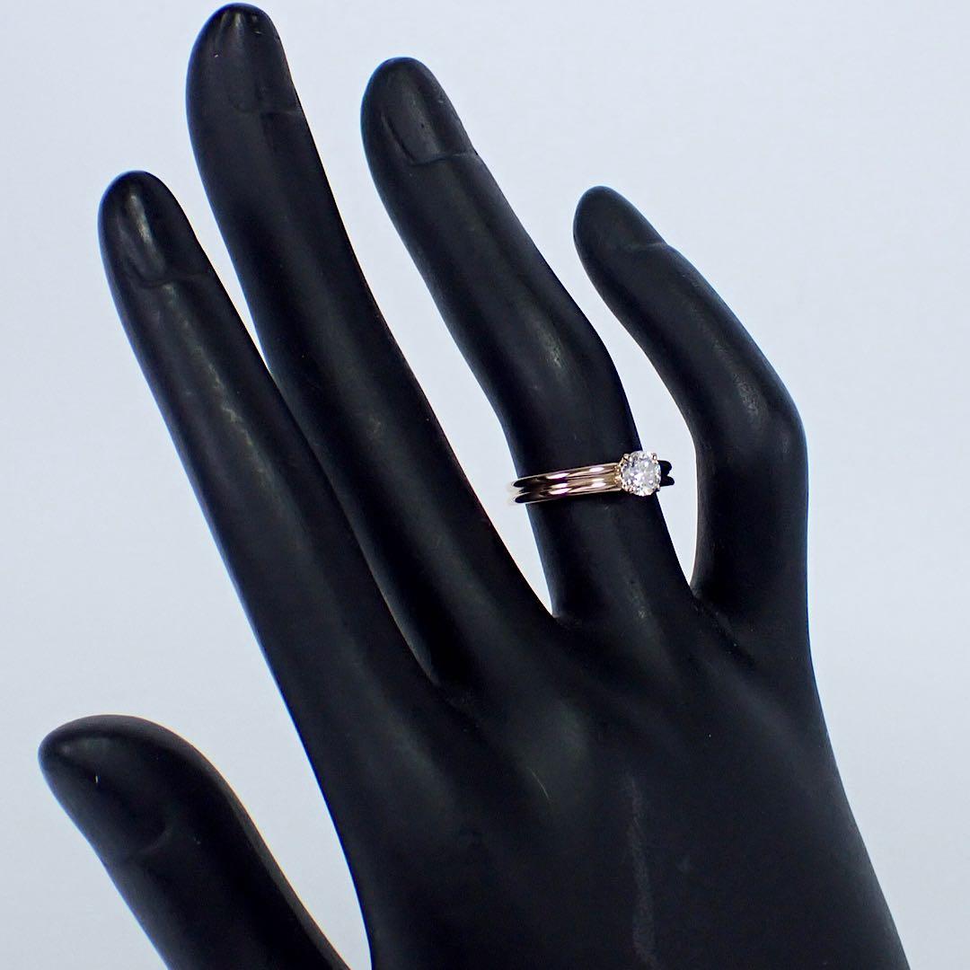 ブシュロン ゴドロン 0.42ct K18PG ダイヤモンドリング 48号