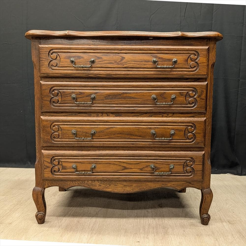 三越家具 ブルージュ 猫脚 オーク チェスト 箪笥 タンス 引き出し