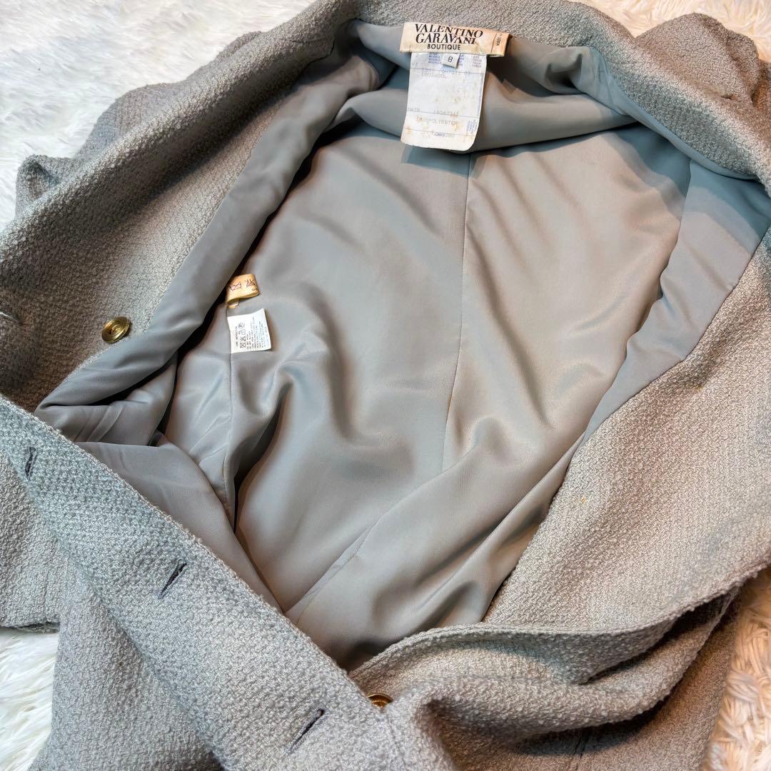 ヴァレンティノ ヴィンテージツイードロングコート 金ボタン コート