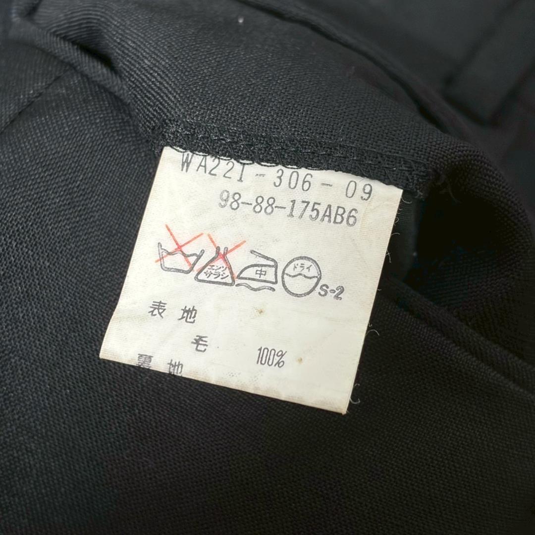 90s Burberry センタープレス ブラック ウールスラックス PM221 - メルカリ