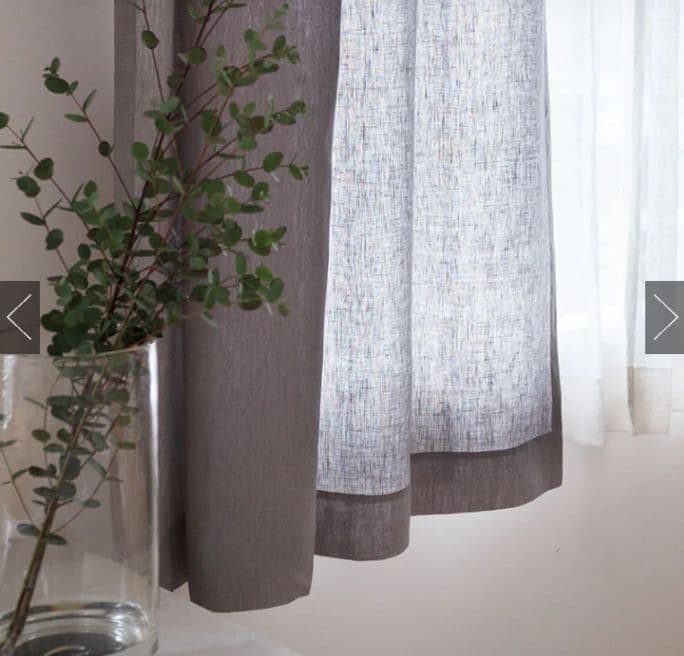 【2枚セット!!!!】リネン100% ドレープカーテン LOWYA（ロウヤ） カーテン 綿麻 リネン 国産 2枚組 コットンリネン